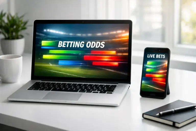 Smartphone y portátil mostrando aplicaciones de análisis deportivo