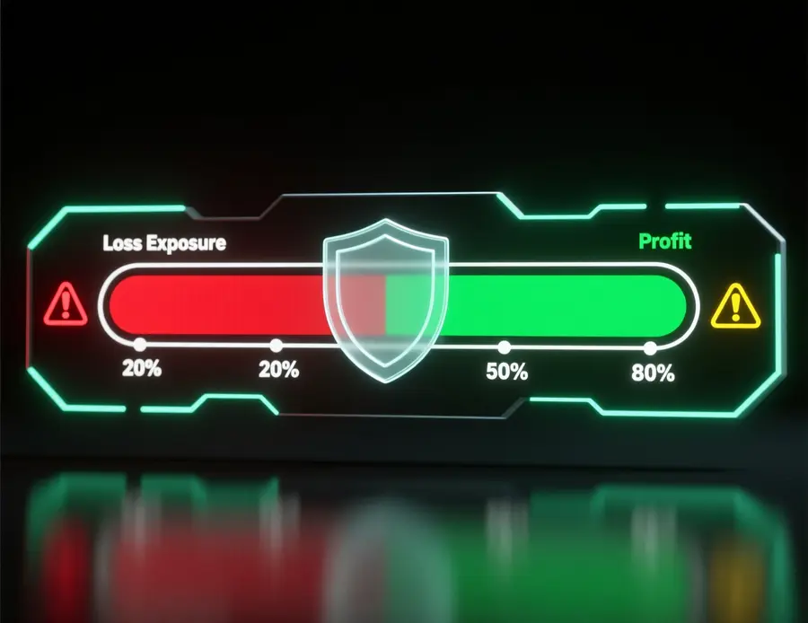 Visualizaci&oacute;n de stop loss y profit targets como l&iacute;mites de protecci&oacute;n del bankroll